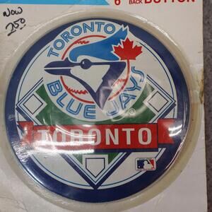 Vtg Toronto Blue Jays Button Pin 6 Inch Rare MLB Licensed